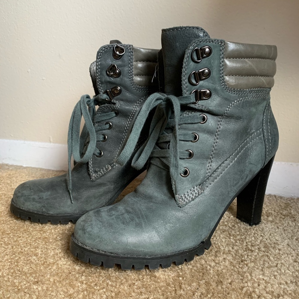Two Lips Lace Up Booties